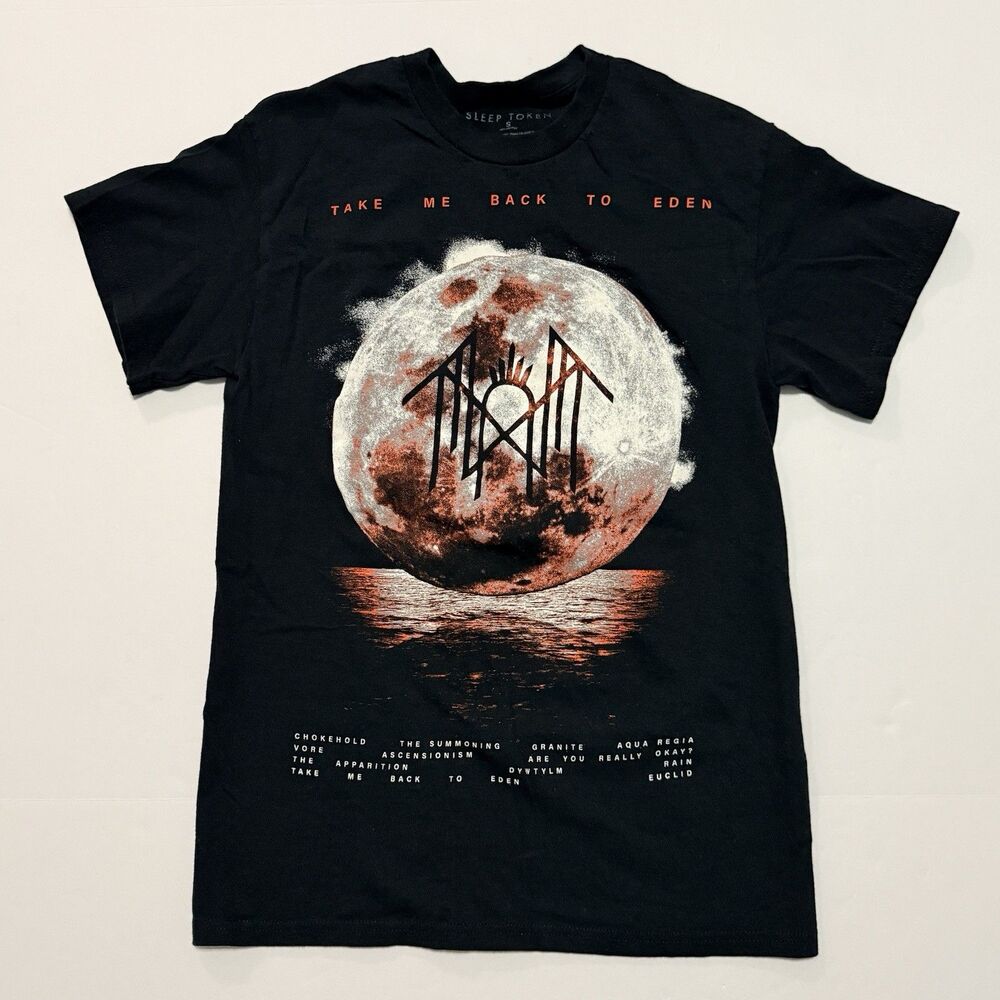 Sleep Token Take Me Back to Eden Album Track List Shirt Black Small Rock Tour